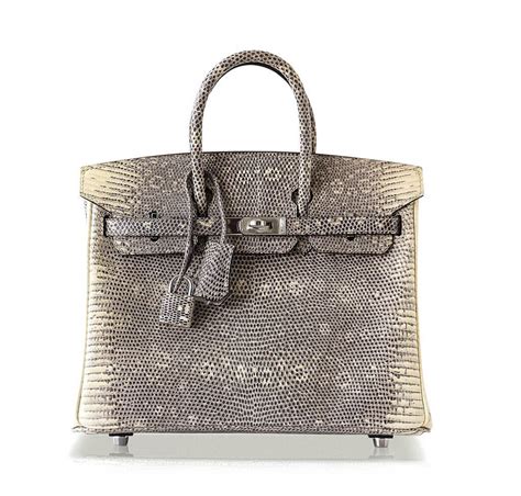 hermes lizard birkin 25 ombre.